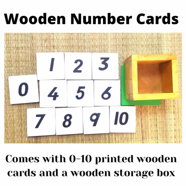 Montessori wooden number cards (0-10)